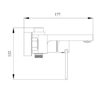 Смеситель для ванны Aquanika Round AQR3015CR хром